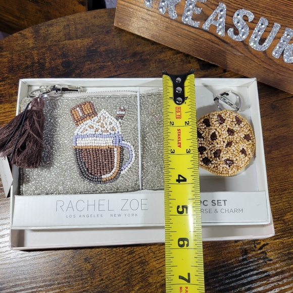 Rachel Zoe Silver Coin Purse with Cookie Charm - Picture 5 of 10